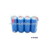 Lithium Ion 18500 3.6V 1300mAh cylindrical rechargeable battery with tabs