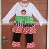 Winter Custom Children Red Xmas Outfits Set Baby Girls Christmas Clothes thumbnail-2