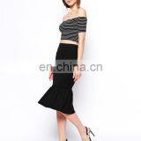 2014 A/W Fashion Midi Skirt With Peplum Hem thumbnail-1