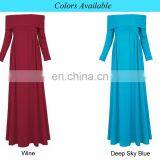 Kate Kasin Sexy Womens Maternity Long Sleeve Off Shoulder Long Maxi Dress Wine Red Maternity Dress KK000677-1 thumbnail-6