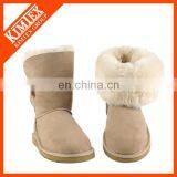 sheepskin half boots for girl