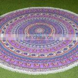 72 Inches Fancy Round Wedding Table Decoration Table Cover thumbnail-1