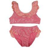 Foil Print Bikini Girls Cute Bikinis Laser Cut Flowers Ruffles thumbnail-1