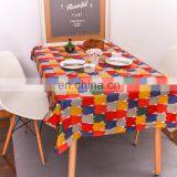 Colored Geometric Tablecloth Party Table Cloth Custom Design Cotton Table Cloth thumbnail-7