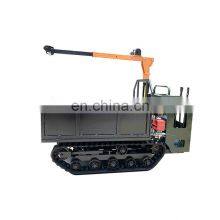 Factory Export Rubber Track Dumper Mini Farm Hand Dumper Stand Behind Dumper Loader
