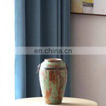 3pcs a Set Table Top Decorative Coated Green Bubble Pottery Table Flower Vase thumbnail-4
