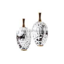 New Chinese Gold-plated Ink-jet Porcelain Vase Ceramic Vase For Home Decoration thumbnail-3