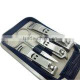 PU 8pcs Metal Frame Zipper Bag Wave Convex Texture Manicure Set Nail Clipper Set Quality Choice thumbnail-2