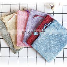 Perfect Small Travel Korean Style Luxury Makeup Custom Christmas Draw String Linen Jewelry Bag thumbnail-4