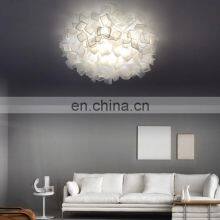 2022 New Design Slice Shape White Romantic Nordic Minimalist Iron Children's Room Pendant Lamp thumbnail-3