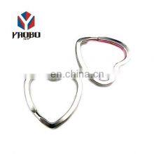 Popular High Quality Colored Metal Heart Shaped Flat Flat Split Ring Keychain thumbnail-1