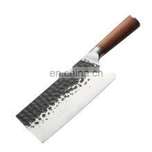 7.8 Inch Forged Hammered Stainless Steel Kitchen Cleaver Chopping Knife With Rose Wood Handle Slicing Knife thumbnail-1