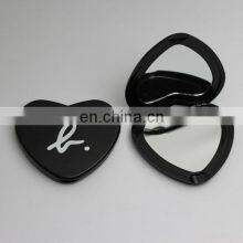 Customized Travel Double Side Folding Plastic Heart Shaped Compact Mirror thumbnail-3