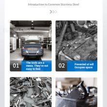 Rack en matériel de quincaillerie de grande capacité à 4 étages avec planche à chevilles monofaciale pour le stockage de l'atelier thumbnail-5