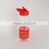 Plastic Sports Drinking Water Bottles With Silicone Ring thumbnail-5