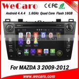 Wecaro touch screen android 4.4.4 2 din car radio dvd player for mazda 3 in dash car dvd gps system 2009 2010 2011 2012