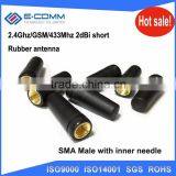 High Quality!! 2.4Ghz OMNI 2dbi Rubber Zigbee Antenna Short 3cm SMA Male