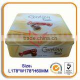 Square Chocolate Candy Tin Box