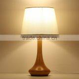 LED Wood Table Lamp JK-879-18 Table Lamp E27 Wooden Base and Linen Lampshade LED Wood Table Light