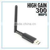 Mini 2T2R 300Mbps Wireless Usb Wifi Adapter With External Antenna With WPS Botton thumbnail-1