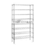 Chrome Wine Rack 8 Shelves Stores and Displays up to 72 Wine Bottles thumbnail-2