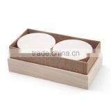 Wholesale Custom Logo Engraved Round Wooden Box For Tea thumbnail-2