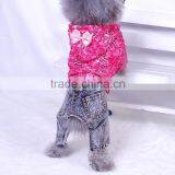 Spring Sequins Yarn Denim Cloth Dog Apparels With Four-legs thumbnail-1