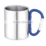 Classical Double Wall Stainless Steel Coffe Mug With Handle Zh-456 thumbnail-2