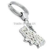 Crystal Diamond Metal Pig Shaped Keychain thumbnail-3