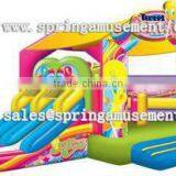 Best Selling DUCK Classical Inflatable Jumper and Double Slide Combo Castle SP-CM052