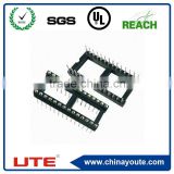1.778mm IC Socket with 2.54mm Pitch, Round Pin, 20 to 68 Pins
