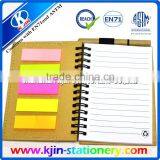 School Supply Hardcover Paper Craft Notebook With Stiky Note and a Paper Ball Pen
