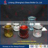 Wholesale Manufacturer Glass Bottle Crackle Glass Votive Candle Holder