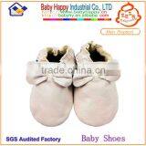 wholesale soft sole solid color bowknot newborn baby infant leather shoes