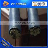 PE Extruded 12.7mm Unbonded PC Steel Strand