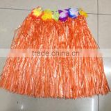 High quality plastic handmade cheap custom Hawaii grass skirt for party decoration