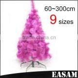 2015 Christmas Ornament,foldable Pine Needle PVC Purple Christmas Tree thumbnail-1