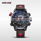 WEIDE Leather Analog LCD Digital Sport Watch With Dual Time Display Quartz Stop Watch Alibaba Express Watches Men