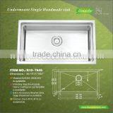 Kitchen Furniture American Canada Hot Sales Undermount Single Handmade Kitchen Sink With Cupc Certififcation thumbnail-1