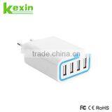 2015 Wall Charger EU/US/UK Plug 4 USB Port Mobile Chargers for Wholesale