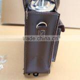 High Quality Stainless Steel Hip Flask With Leather Wine Carrier