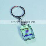 Pure Printed Picture Flash Light Crystal Glass Keychains for Small Sending Gift(R-051