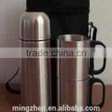 Fashionable Stainless Steel Gift Set 500ml Vacuum Flask and 2pcs 220ml Stainless Steel Coffee Mug thumbnail-4