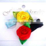 Wholesale Mini Satin Ribbon Rolled Fabric DIY Rose Flowers For Girl Dress thumbnail-6