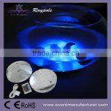 Crystal Candelabra Under Vase Mirror Base 6 Inch LED Centerpiece Light for Wedding/party/event Decor thumbnail-3