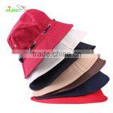 China Manufacture Polyester Fabric Pure Color Outdoor Activities Panama Bucket Hat thumbnail-1