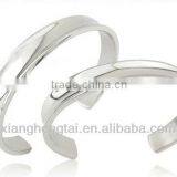 Mirror Polished Stainless Steel Cuff Bangle With Camber Concave Design thumbnail-1