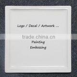 Custom Porcelain Crockery Fine Bone China Molomite Ceramic Square Plate thumbnail-5
