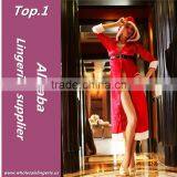 New Style Polyester Hooded Sexy Christmas Long Gown thumbnail-1