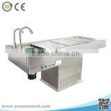 Stainless steel autopsy table mortuary equipment